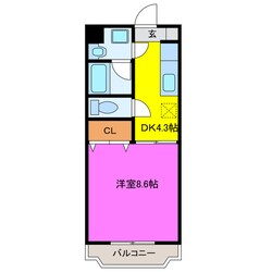 プレジールの物件間取画像